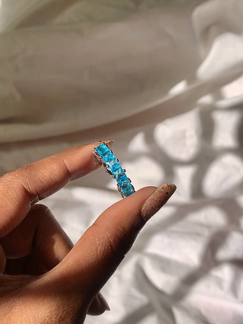 Azure Baguette Ring