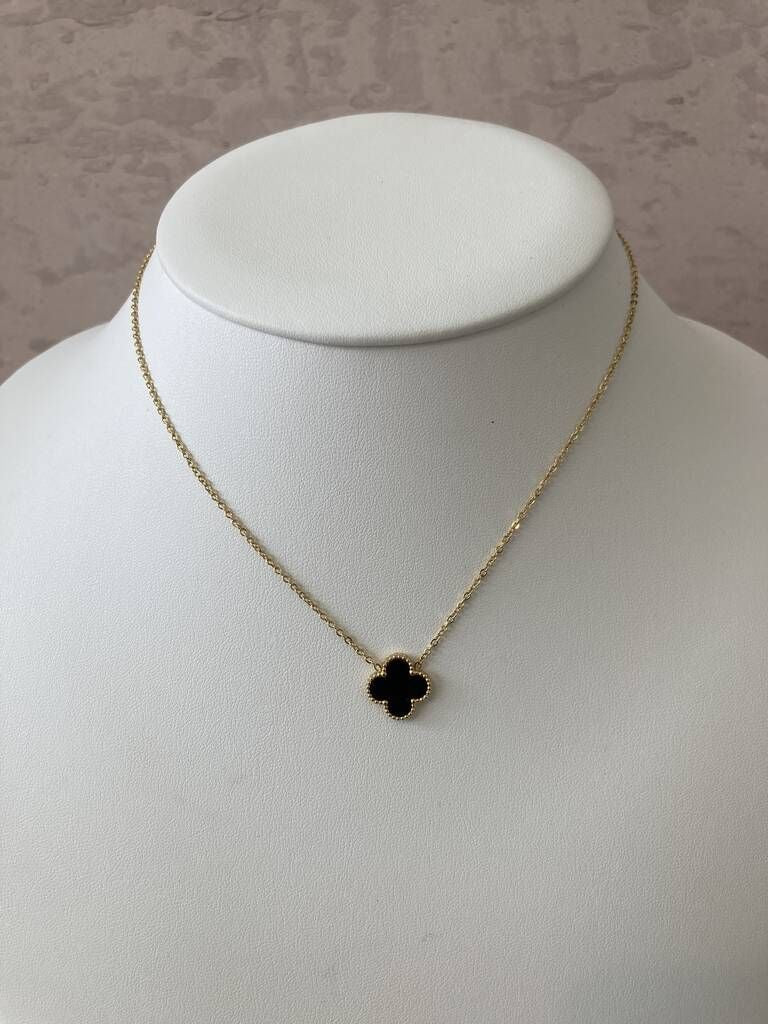 Black clover necklace