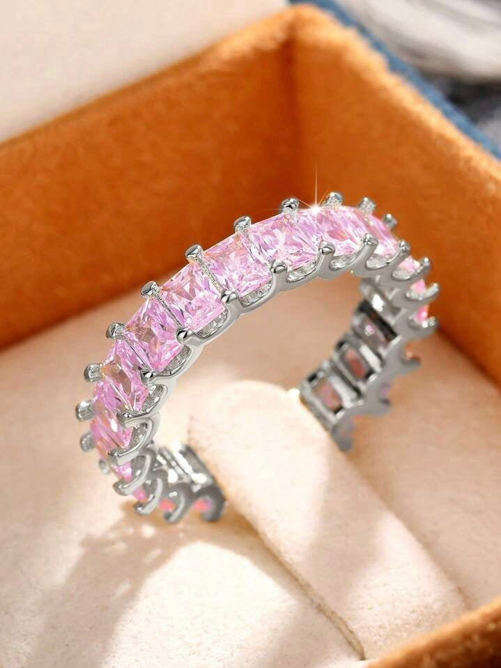 Pink Baguette Ring