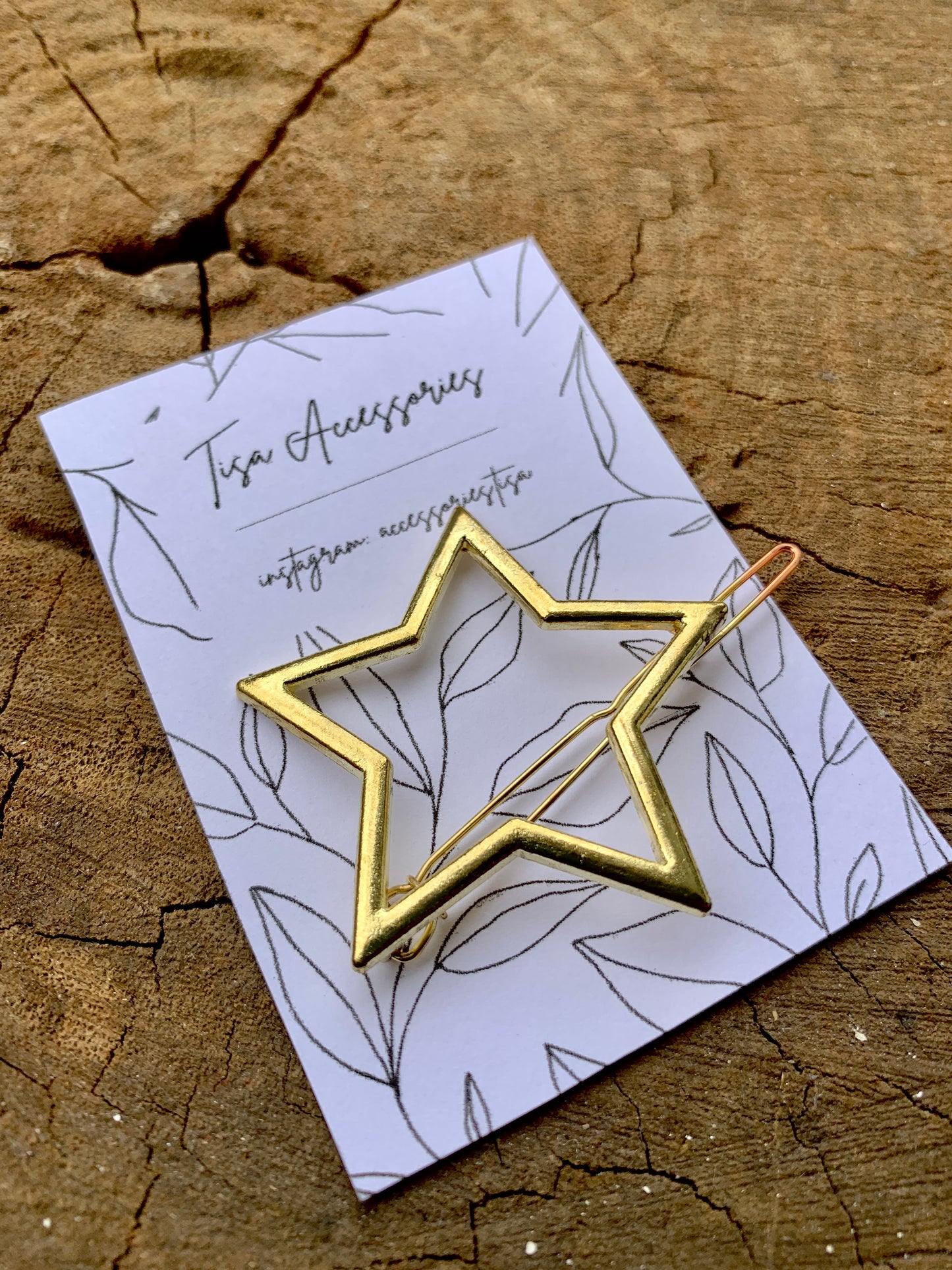 Star ( Golden ) metal hair clip