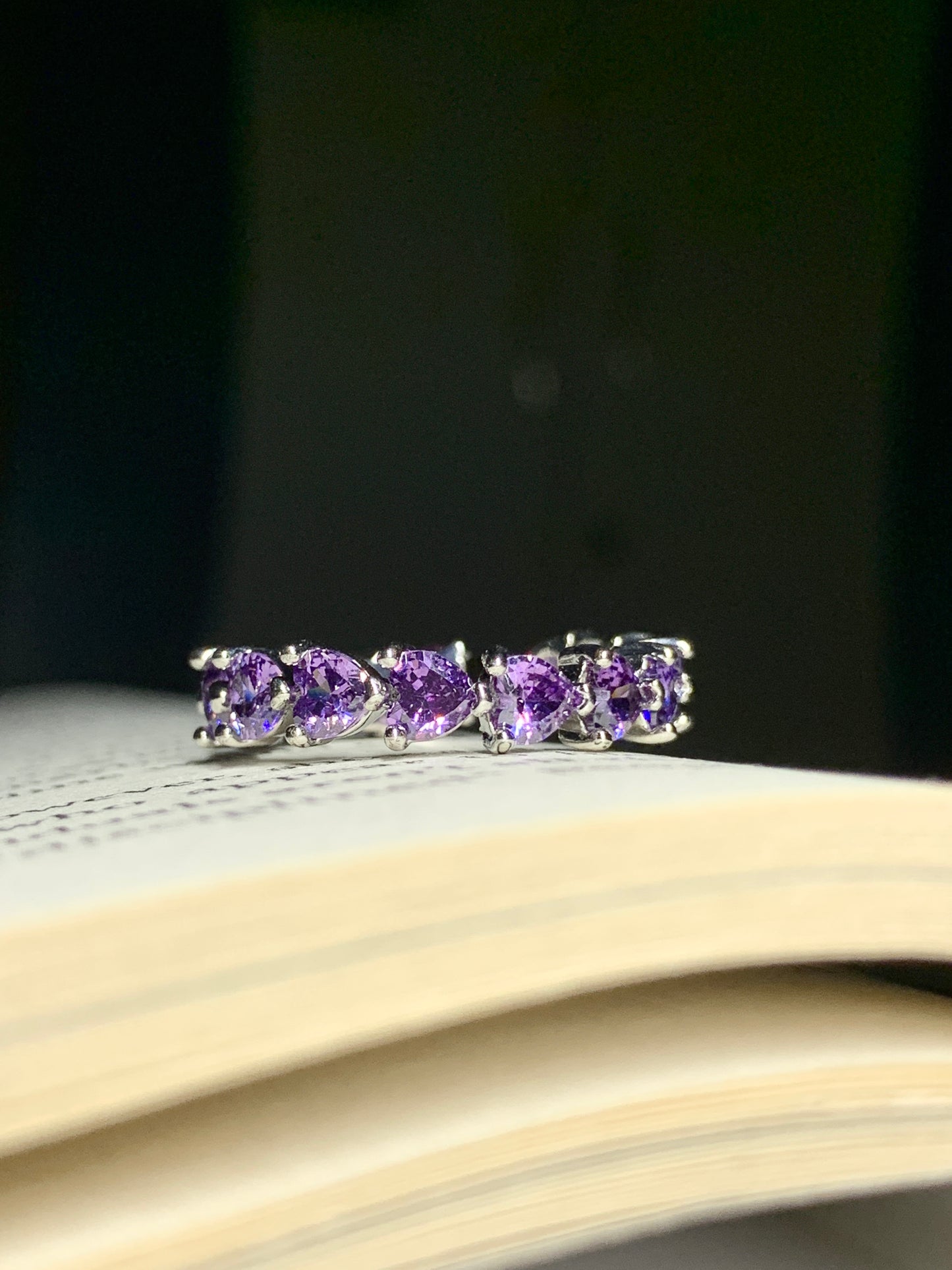 Amethyst Heart Band