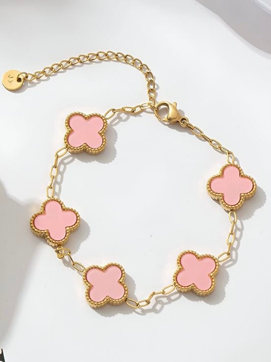 Blush Pink Clover Bracelet