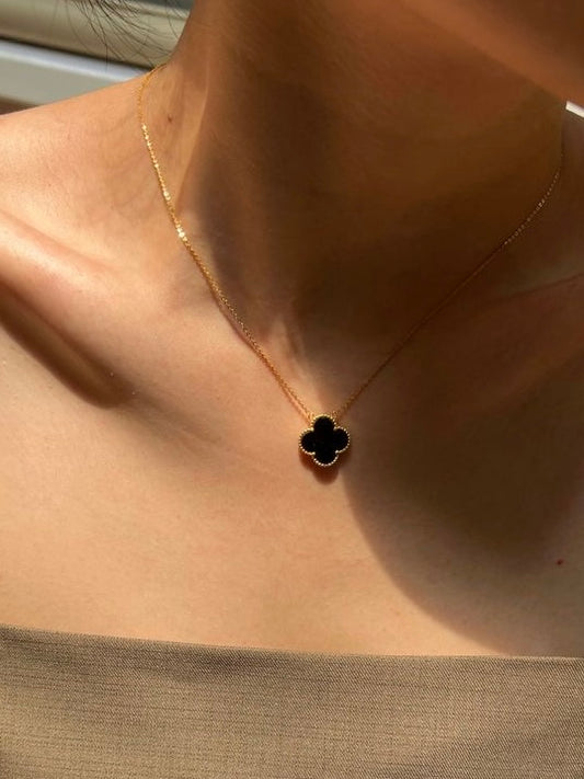 Black clover necklace