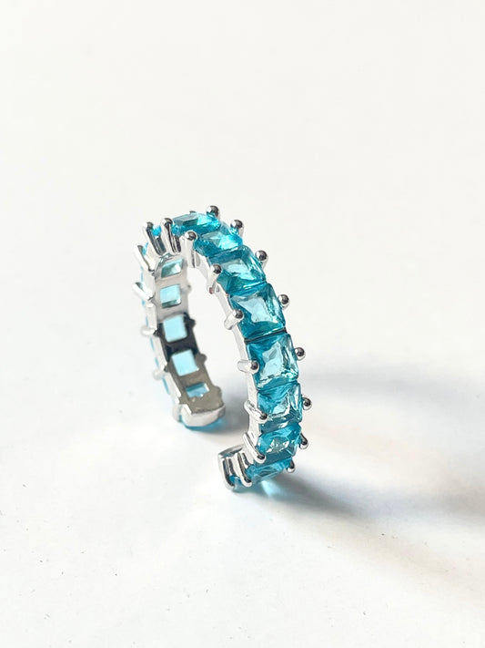 Azure Baguette Ring